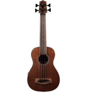 Kala U Bass Solid Mahogany Fretless Acoustic Electric Bass Ukulele W/Case - UBASS-SMHG-FL 