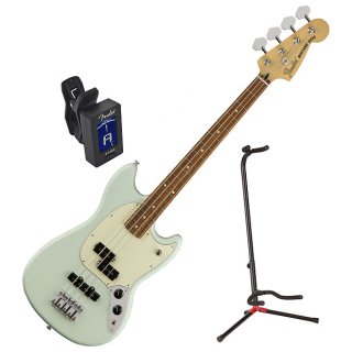 Fender Sonic Blue Mustang PJ Electric Bass Bundle 