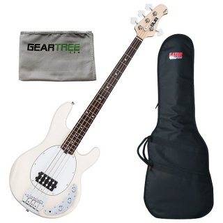 Sterling Ray4 VC 4-String Electric Bass Guitar Bundle Vintage Cream 