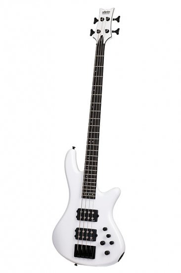 Schecter 2480 4-String Stiletto Stage Bass Guitar, Gloss White