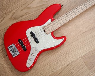 2017 Marco Bass TFL Electric Bass Guitar J-Style Hot Rod Red USA-Made w/gb 