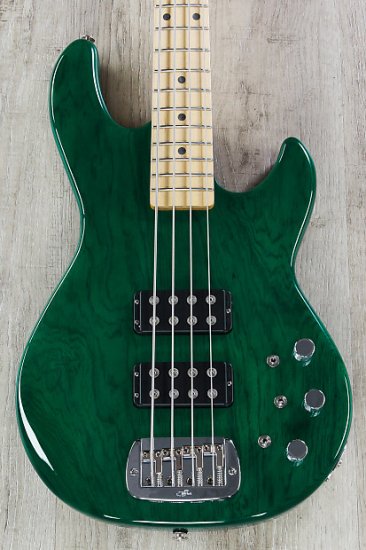 G&L USA L-2000 Bass, Clear Forest Green, Swamp Ash, Maple 