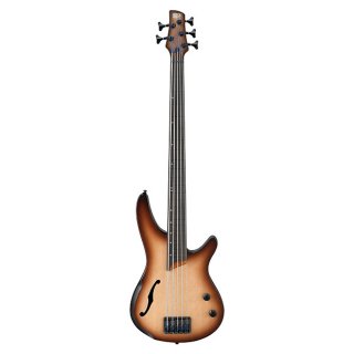 Ibanez SRH505F Fretless Acoustic-Electric Bass Guitar Flat Natural Browned Burst 
