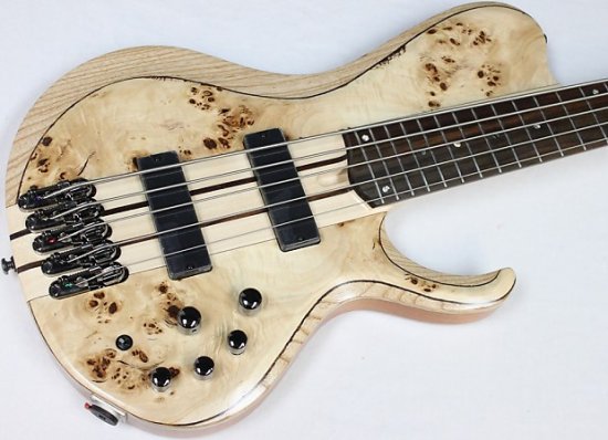 Ibanez BTB845SC 5-String Electric Bass Guitar, Low Gloss, Natural 