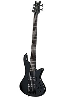 Schecter 2483 5-String Stiletto Stage Bass Guitar, Gloss Black 