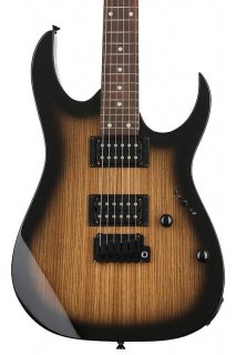 Zebrawood Top! Ibanez GRG120ZW in Natural Gray Flat! Free Shipping! 