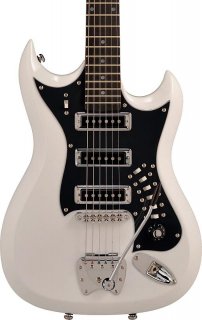 Hagstrom HIII-WHT Retroscape Series H-III 6-String Double Cutaway Electric Guitar - White Gloss 