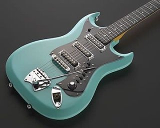 Hagstrom HIII-ABE Retroscape Series H-III 6-String Electric Guitar - Aged Sky Blue 