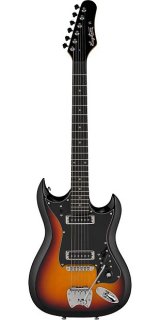 Hagstrom HII-3SB Retroscape Series H-II Electric Guitar - 3 Tone Sunburst 