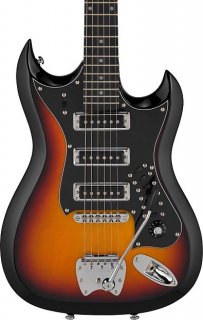 Hagstrom HIII-3SB Retroscape Series H-III 6-String Electric Guitar - 3 Tone Sunburst 
