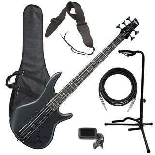 Ibanez GSR205B 5-String Bass Guitar - Weathered Black BASS ESSENTIALS BUNDLE 