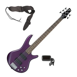 Ibanez GSR205 5-String Bass Guitar - Deep Violet Metallic BONUS PAK 