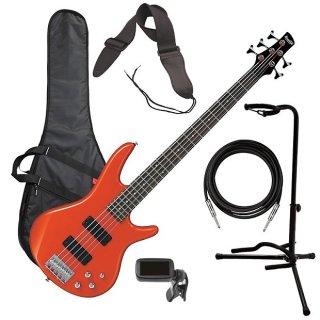 Ibanez GSR205 5-String Bass Guitar - Orange Metallic BASS ESSENTIALS BUNDLE 