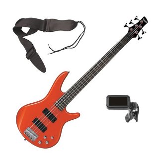 Ibanez GSR205 5-String Bass Guitar - Orange Metallic BONUS PAK 