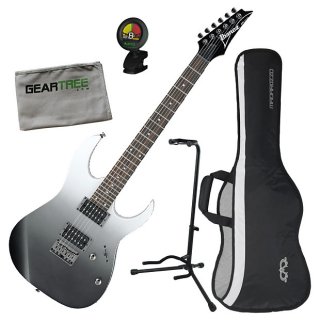 Ibanez RG421 PFM RG Standard Electric Guitar Bundle Pearl Black Fade Metallic 