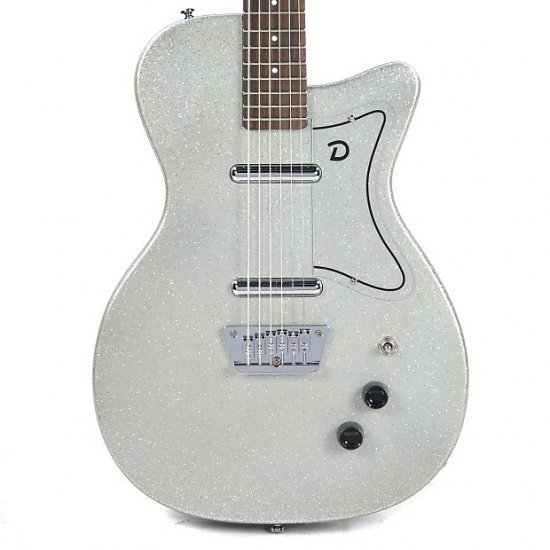 Danelectro '56 Baritone Electric Guitar Silver Metal Flake ギター 