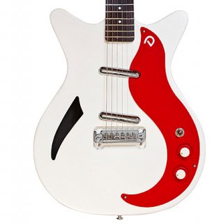 Danelectro '59M Spruce Double Cutaway Electric Guitar White Pearl / Red 