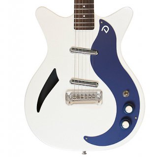 Danelectro '59M Spruce Double Cutaway Electric Guitar White Pearl/Blue 
