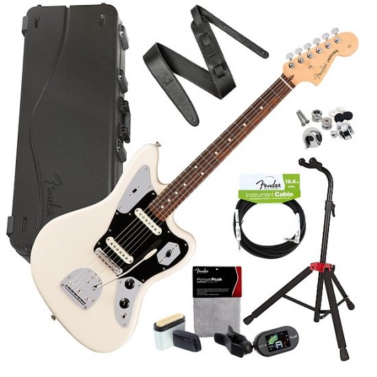 Fender American Professional Jaguar RW - Olympic White STAGE PAK