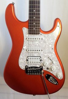 G&L USA Legacy HSS Empress Tangerine Metallic Electric Guitar with Hardshell Case 6.2 lbs 