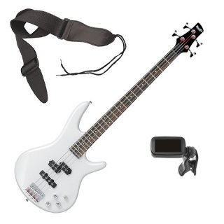 Ibanez GSR200 4-String Bass Guitar - Pearl White BONUS PAK 