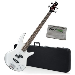Ibanez GSR200 PW GIO SR 4-String Bass Guitar Bundle Pearl White 