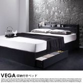 棚・コンセント付き収納ベッド VEGA【ヴェガ】フレームのみ ダブル