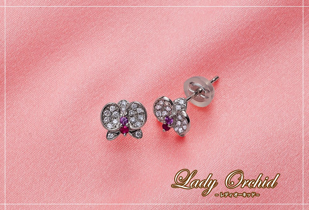 Lady Orchid　蘭の花ピアス