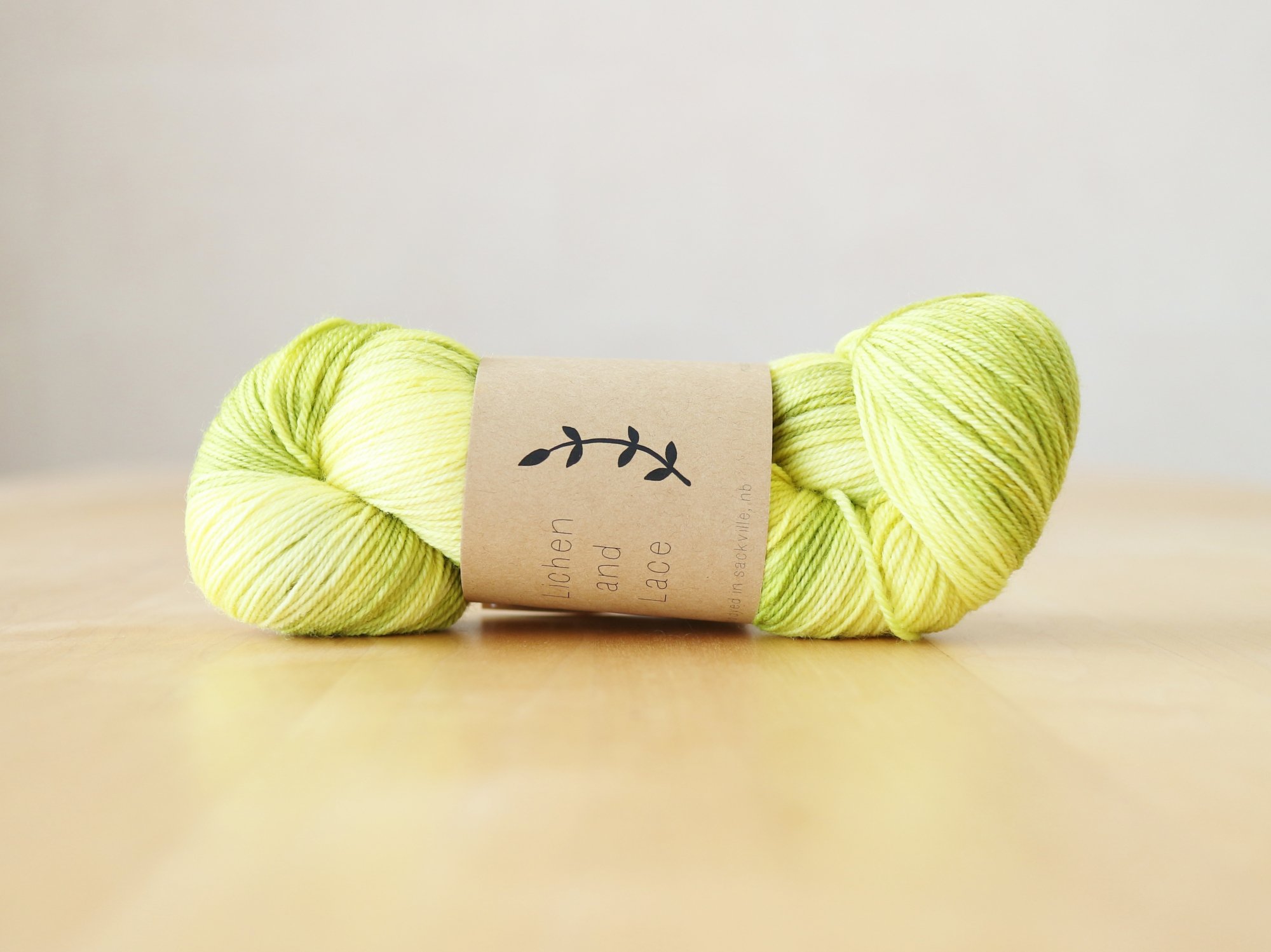 【Lichen and Lace】<br>80/20 Sock<br>citron