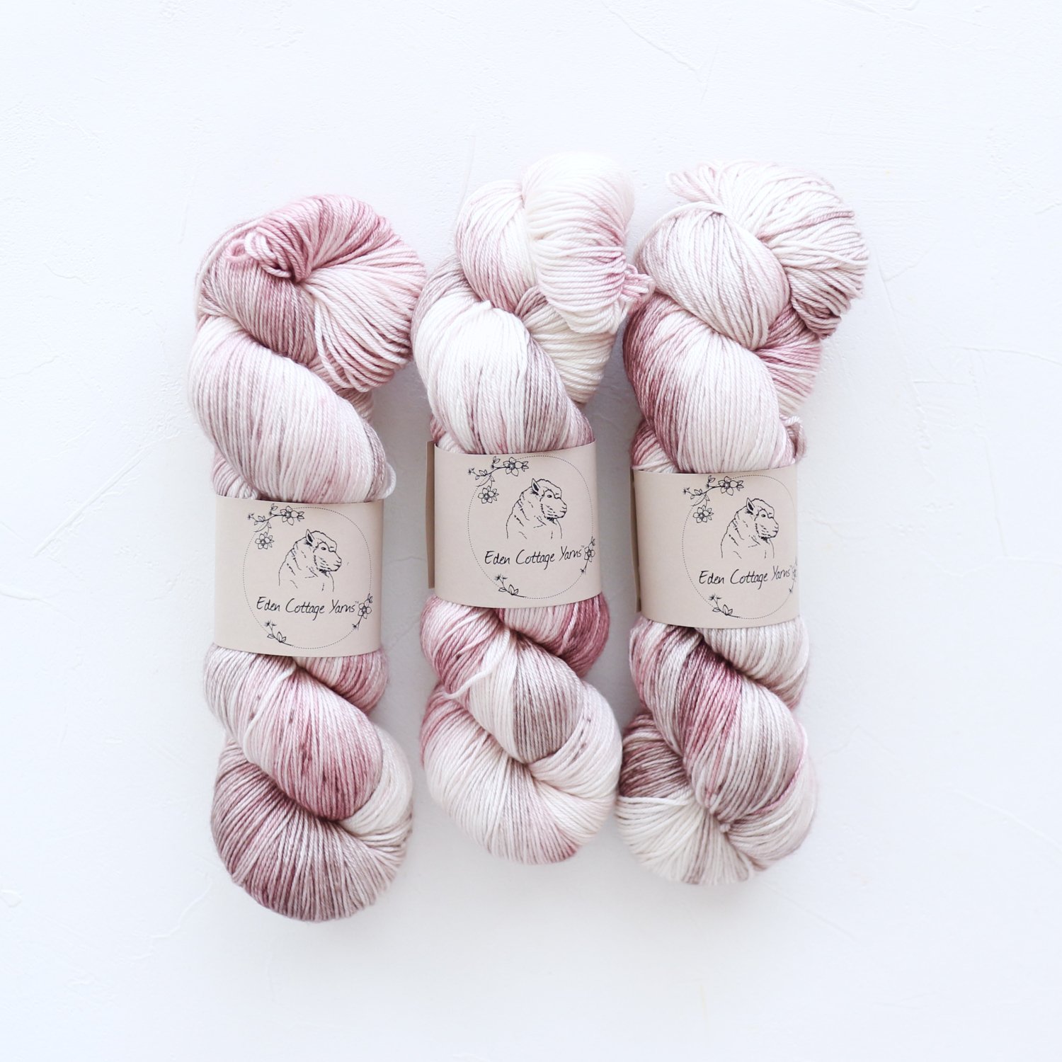 Eden Cottage Yarns Titusシルクウール 4ply 3カセ-