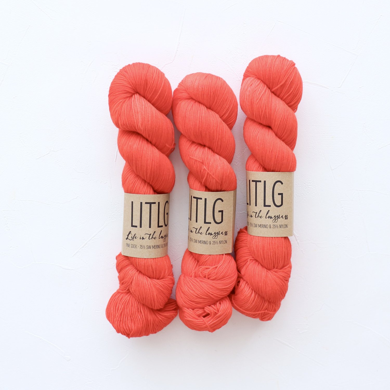 【LIFE IN THE LONGGRASS】<br>Fine Sock<br>Deep Coral