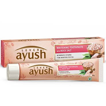 Ayush『ホワイトニング歯磨き粉 岩塩入り/Whitening Toothpaste with sea Salt』120g - 個人輸入通販店 |  スリランカ・インドのグロッサリーショップ YASMEEN (ヤスミン)　ご自宅へ直接発送いたします!