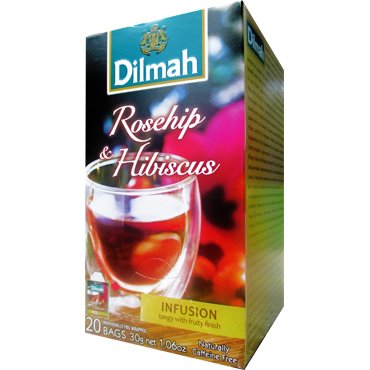 Dilmah ディルマ ハーブティー ローズヒップ ハイビスカス Rosehip Hibiscus ティーバッグ入り 個人輸入通販店 スリランカ インドのグロッサリーショップ Yasmeen ヤスミン ご自宅へ直接発送いたします