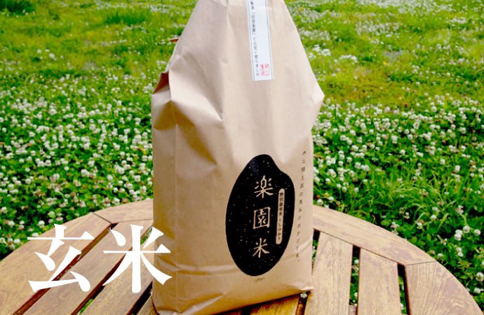 令和5年産　こしひかり楽園米　特別栽培米　5kg　【　玄米　】　薪の音からの贈りもの