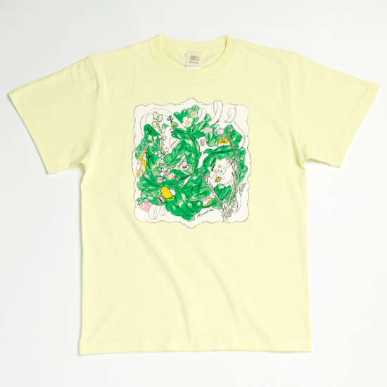 Tシャツ：カラーイラスト(北澤平祐/「ルッコラのちいさなさがしものやさん」）ユニセックスS・M・L・XL　（原画展限定ポストカード付き）