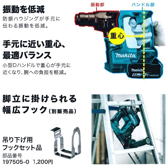 マキタ(makita) HR171DZK18V充電式ハンマドリル本体のみ+ケース