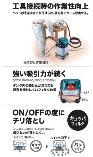 ☆比較的綺麗です☆ makita マキタ 100V 粉じん専用業務用 集じん機 VC0830 69207