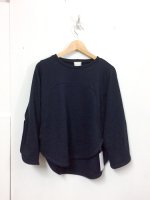 AWA slit sleeve sweatshirt /navy