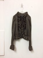 Frilled blouse /brown