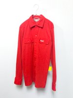 Carriage embroidery knit shirt /red