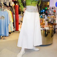 QFD 2019ss Cotton wrap skirt / white