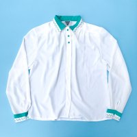 1980s Jagged design collar shirt