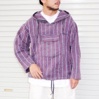 Striped cotton mexican hoodie