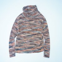 1970s STRIPED OFF TURTLE KNIT