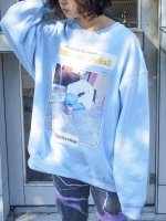 YAMASTORE SOUVENIR - BUYING TRIP PHOTO SWEATSHIRT / L.BLUE