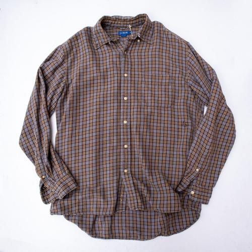 J.CREW PLAID FLANNEL SHIRT / GREY  BROWN<img class='new_mark_img2' src='https://img.shop-pro.jp/img/new/icons10.gif' style='border:none;display:inline;margin:0px;padding:0px;width:auto;' />