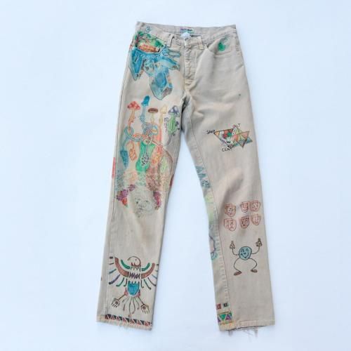 GUESS HANDPAINTING PANTS