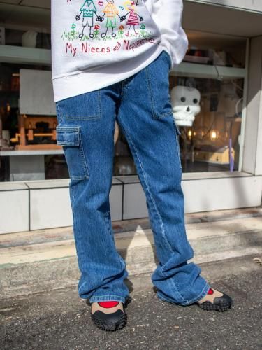 STRETCH CARGO DENIM PANTS