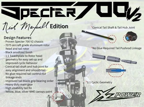 XLPower Specter700 V2 NME 組立キット - EnergyPowerRC