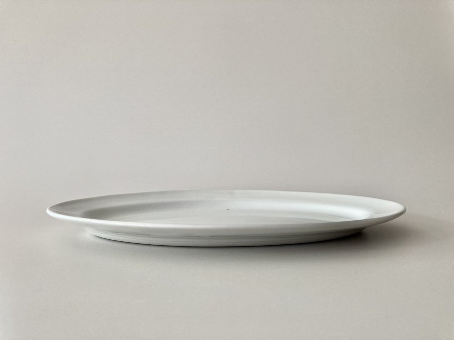 オーバル皿中 白 Oval plate middle size white